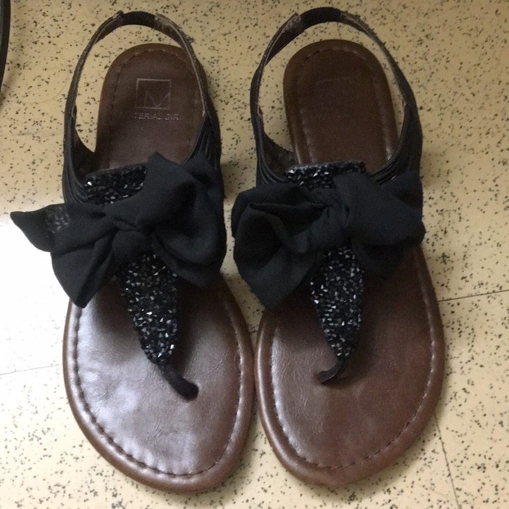 Material Girl Bow Sandals!